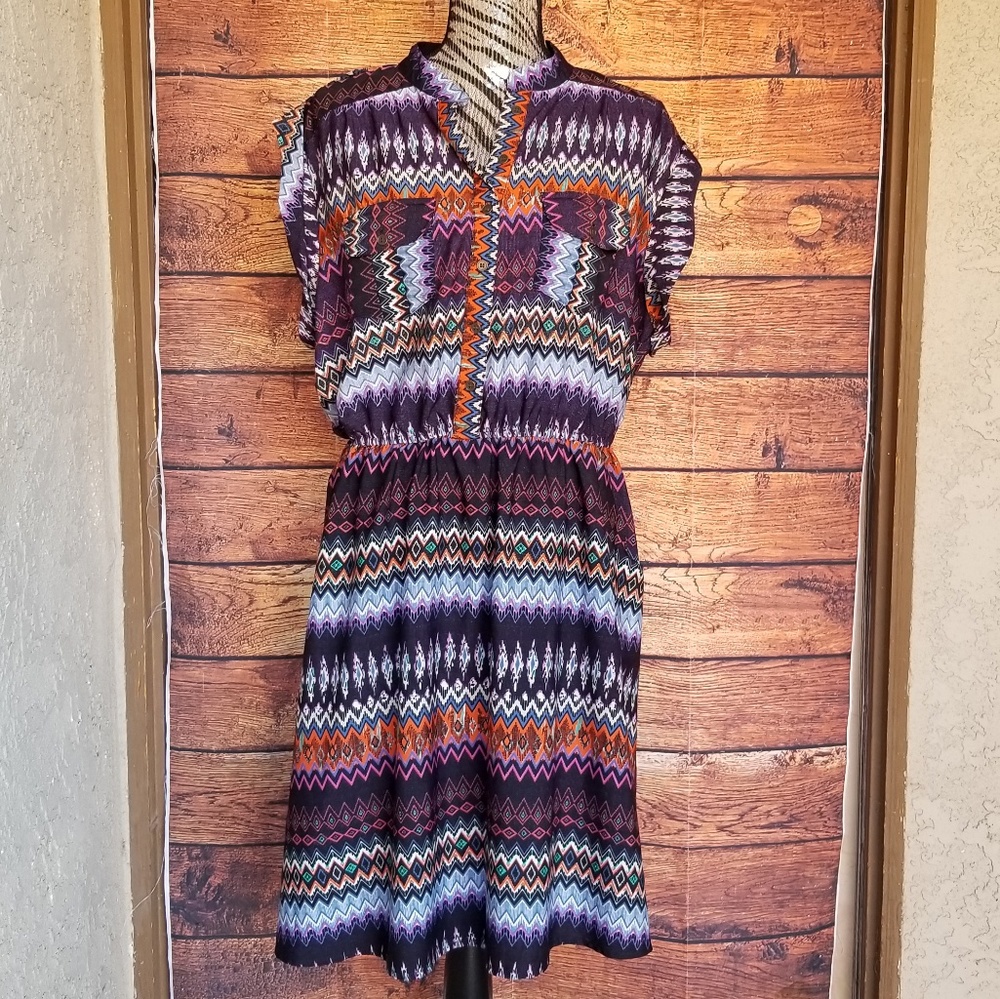 NWOT Speed Control geometric pattern dress size 3x